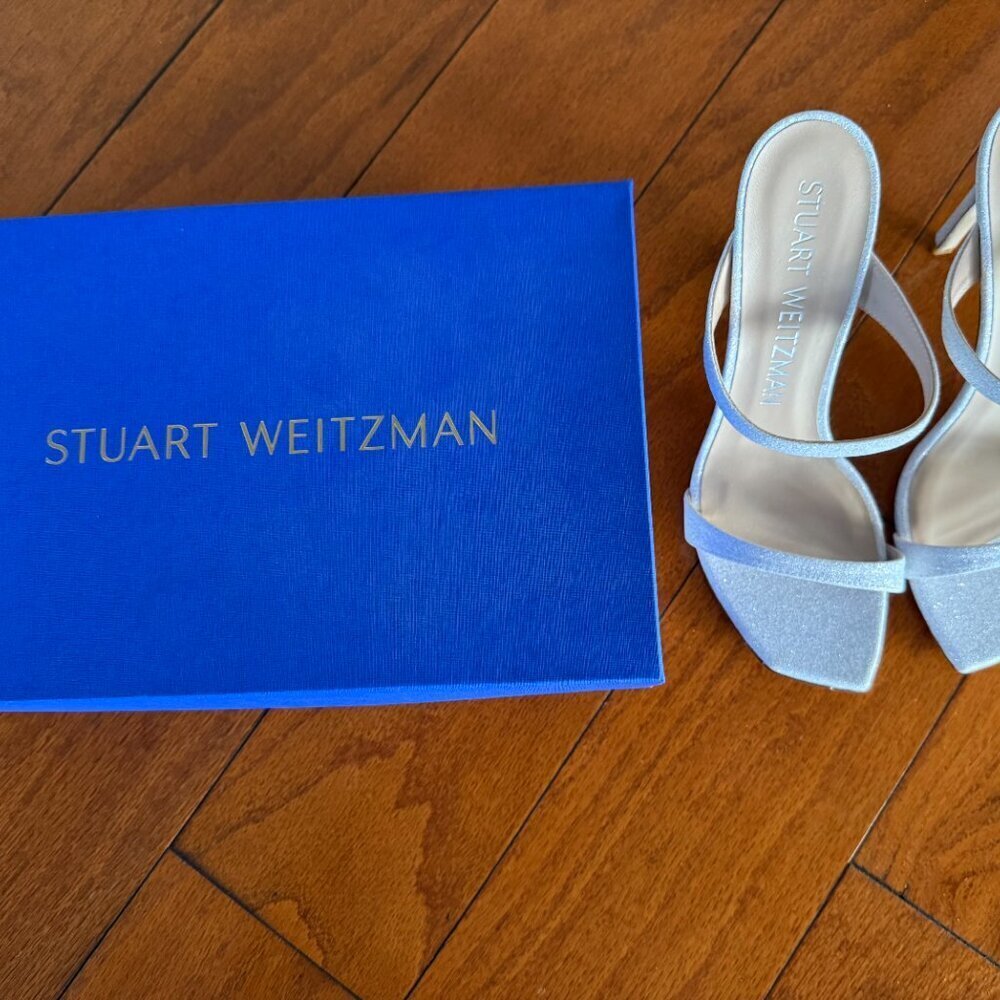 Stuart Weitzman Aleena 100 White heeled sandals SAVE $190.00 - Picture 8 of 9